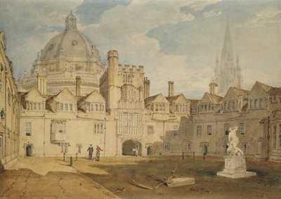 A View from the Inside of Brazen Nose College Quadrangle, Oxford, 1803-04 by Joseph Mallord William Turner